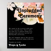 kühne, farbige Blüte | Black Unplugony Zeremony Poster (Vorne)