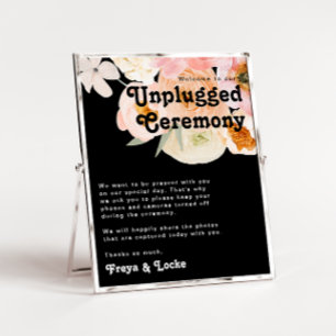 kühne, farbige Blüte   Black Unplugony Zeremony Poster