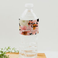 kühne, farbige Blüte | Black Water Flasche Label
