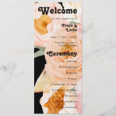 kühne, farbige Blüte | Black Wedding Program Programm (Vorderseite)