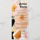 kühne, farbige Blüte | Black Wedding Program Programm (Rückseite)