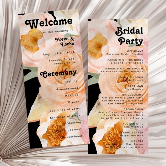 kühne, farbige Blüte | Black Wedding Program Programm