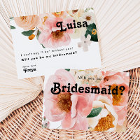 kühne, farbige Blüte | Bridesmaid-Vorschlagskarte