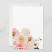 kühne, farbige Blüte | Brunch und Bubbly Einladung (Rückseite)