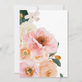 kühne, farbige Blüte | Einladung (Rückseite)