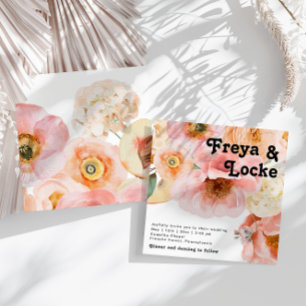 kühne, farbige Blüte   Einladung zur Hochzeit auf 