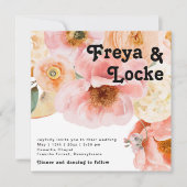 kühne, farbige Blüte | Einladung zur Hochzeit auf  (Vorderseite)