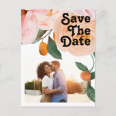 kühne, farbige Blüte | FOTO SAVE THE DATE Einladungspostkarte (Vorderseite)