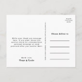 kühne, farbige Blüte | Foto Wedding Vielen Dank Postkarte (Rückseite)