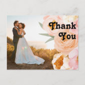 kühne, farbige Blüte | Foto Wedding Vielen Dank Postkarte (Vorderseite)