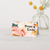 kühne, farbige Blüte | Geflochtene Platzkarte (Rückseite)