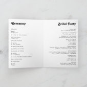 kühne, farbige Blüte | Geflochtenes Hochzeitsprogr Programm (Innenseite)