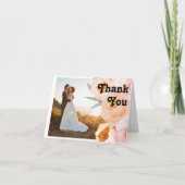 kühne, farbige Blüte | Geklapptes Foto Dankeschön Dankeskarte (Vorderseite)