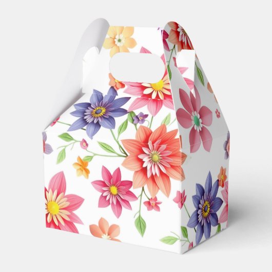 kühne, farbige Blüte Geschenkschachtel (Rückseite)