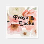 kühne, farbige Blüte | Hochzeit von Napkins Serviette (Vorderseite)