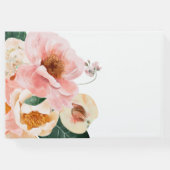 kühne, farbige Blüte | Hochzeitsbuch Gästebuch (Rückseite)