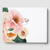 kühne, farbige Blüte | Hochzeitsbuch Gästebuch (Rückseite)