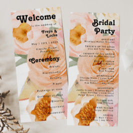 kühne, farbige Blüte | Hochzeitsprogramm Programm