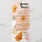 kühne, farbige Blüte | Hochzeitsprogramm Programm (Rückseite)