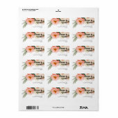 kühne, farbige Blüte | HochzeitsrSVP-Rücksendeadre Adressaufkleber (Vorne)