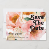 kühne, farbige Blüte | Horizontal Save the Date (Vorderseite)