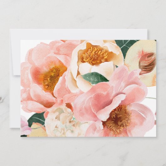 kühne, farbige Blüte | Horizontal Save the Date (Rückseite)