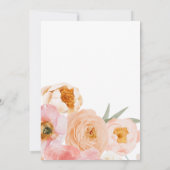 kühne, farbige Blüte | JUNGGESELINNEN-ABSCHIED Einladung (Rückseite)