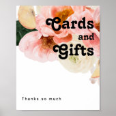 kühne, farbige Blüte | Kartenzeichen Poster (Vorne)