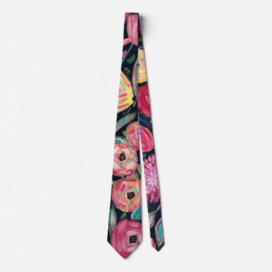 kühne, farbige Blüte Krawatte (Vorderseite)
