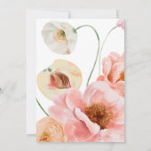 kühne, farbige Blüte | Lässige Einladung zur Hochz (Rückseite)