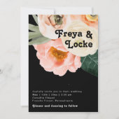 kühne, farbige Blüte | Monogramm des Lässigen Foto Einladung (Vorderseite)