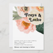 kühne, farbige Blüte | Monogramm des Lässigen Foto Einladung (Vorderseite)