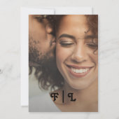 kühne, farbige Blüte | Monogramm des Lässigen Foto Einladung (Rückseite)