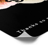 kühne, farbige Blüte | Schwarze Karten und Geschen Poster (Ecke)