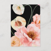 kühne, farbige Blüte | Schwarzer Veranstaltungskal Begleitkarte (Rückseite)