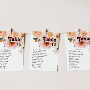 kühne, farbige Blüte TISCHNUMMER