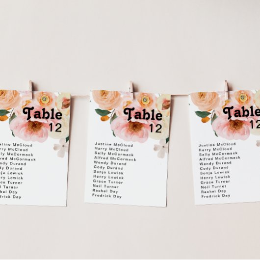 kühne, farbige Blüte | TISCHNUMMER