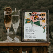 kühne, farbige Blüte | Unterschrift Drinks Poster