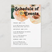 kühne, farbige Blüte | Veranstaltungskalender Begleitkarte (Vorderseite)