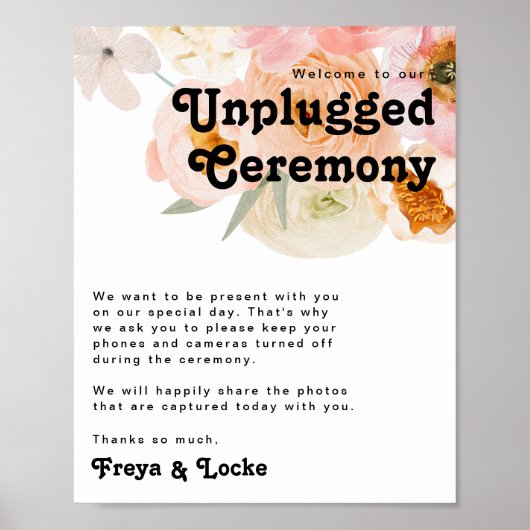 kühne, farbige Blüte | Zeremonie ohne Anschluss Poster (Vorne)