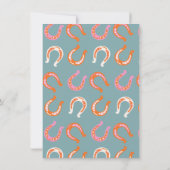 kühne farbige Cowboy-Western Save the Date Boot Einladung (Rückseite)