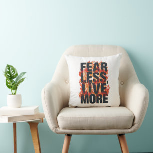 Kühne feurige Motivtypografie Kissen