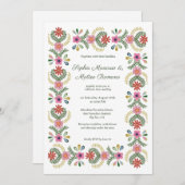 kühne, florale Hochzeit Einladung (Vorne/Hinten)