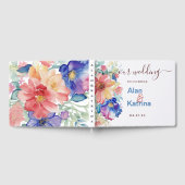 Kühne Florale Hochzeit Gästebuch (Voll)