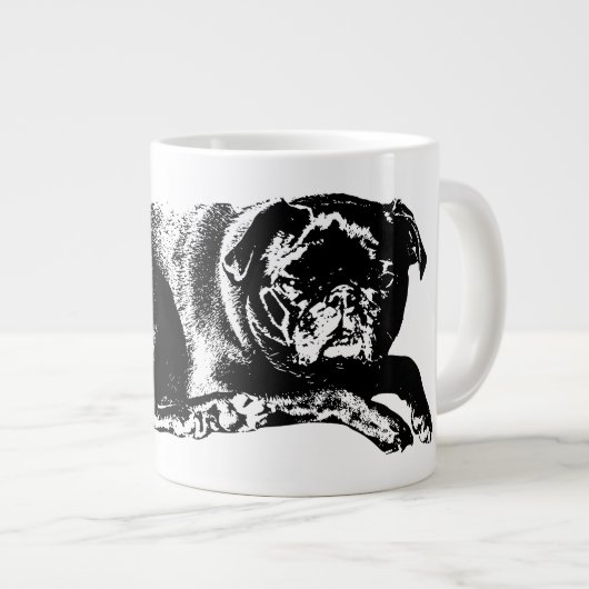 Kühne Form, gemütliche Reflexionen Jumbo-Tasse (Vorderseite Rechts)