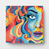 Kühne Frau Lebendige Spirale der Emotionen Fotoplatte (Vorderseite)