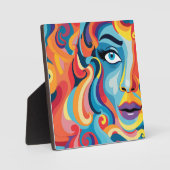 Kühne Frau Lebendige Spirale der Emotionen Fotoplatte (Vorderseite)