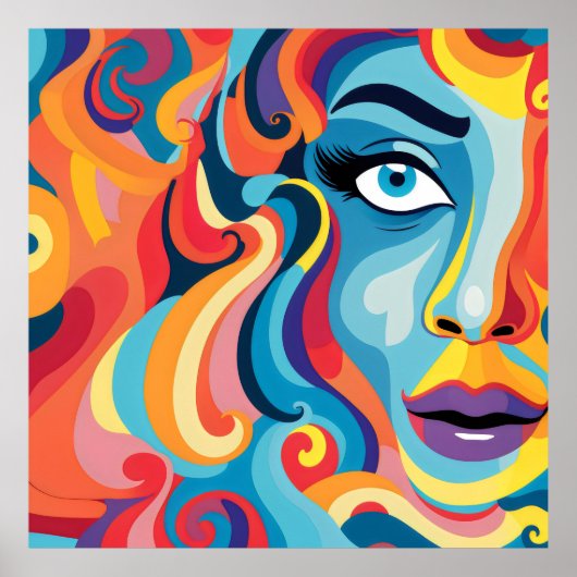 Kühne Frau Lebendige Spirale der Emotionen Poster (Vorne)