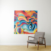 Kühne Frau Lebendige Spirale der Emotionen Wandteppich (Beispiel (Horizontal))