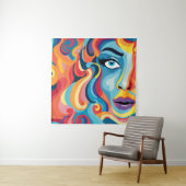 Kühne Frau Lebendige Spirale der Emotionen Wandteppich (Beispiel)